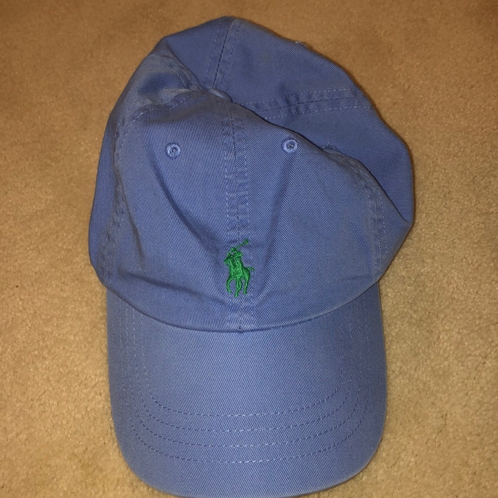 Blue Polo hat w green detailing